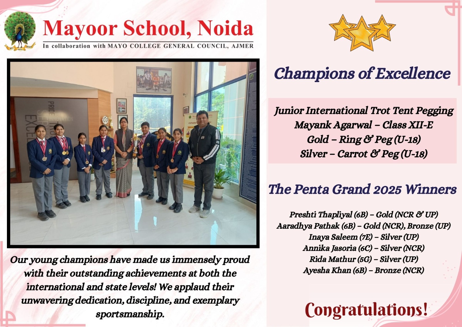 Mayoorians Making Marvellous Milestones